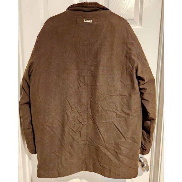 MEN RFT RAINFOREST LINED BROWN OUTDOOR LARGE ALL WEATHER JACKET COAT WARM - Picture 3 of 10